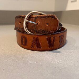 Leather “Dave” Western Belt – Removable Buckle – Size 33 (Approx.)